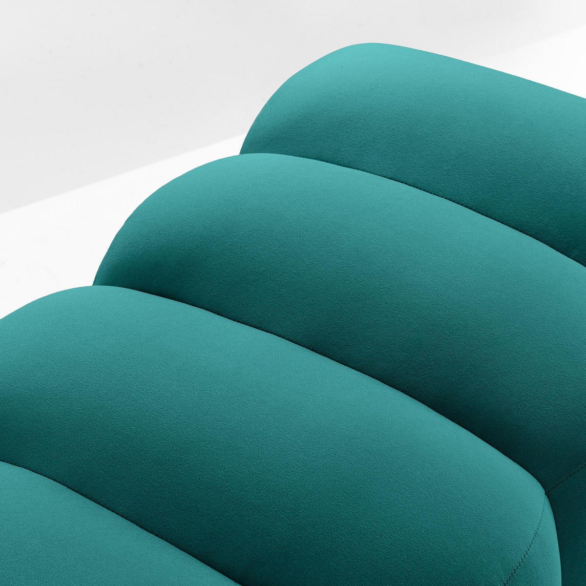 SITZHOCKER Polsterhocker PECCO, Veloursstoff - Dunkelgrün/Schwarz, Holz/Textil (120/50/50cm) - KONSIMO®