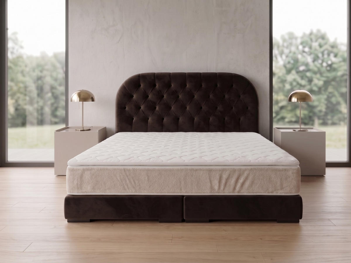 POLSTERBETT LEON4 200x 200 cm Farbe: Braun - Braun, Textil (200/200cm) - A&J MöbelLand