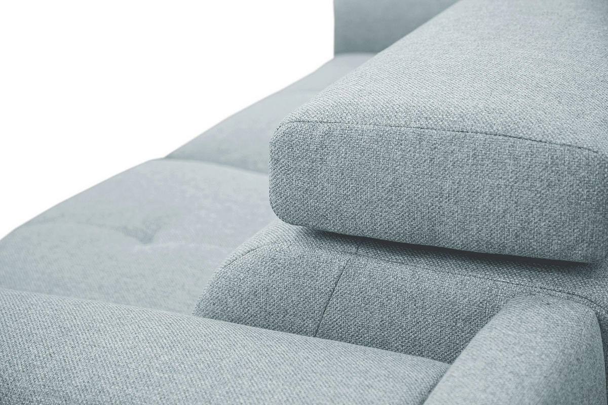 RELAXSOFA MATERA 3-Sitzer mit 2 Relaxfunktionen, mint - Schwarz/Mintgrün, Holzwerkstoff/Textil (212/82/103cm) - Courtois Laville