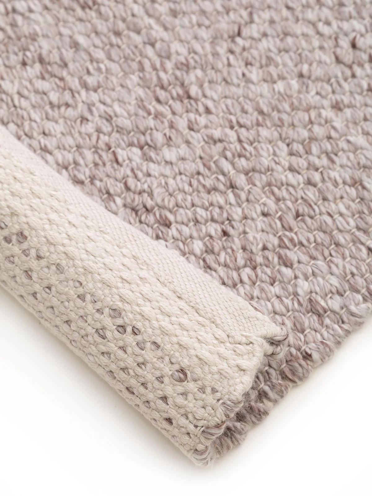 TEPPICH aus recyceltem Material Kiah Cream/Taupe 70x200 cm - Creme, Textil (70/200cm) - benuta Pure