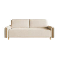 SCHLAFSOFA Modern, Sofa mit Schlaffunktion und Bettkasten, Farbe: Creme / Braun, Bouclé-Stoff - Creme/Braun, Textil (236/93/97cm) - Sepro Meble