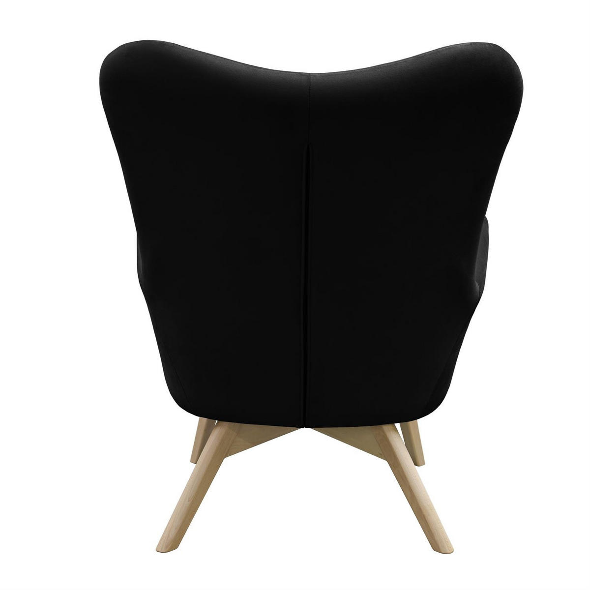 SESSEL SAND mit Buchenbeinen - Buchefarben/Schwarz, Textil (80/105/86cm) - Lookway