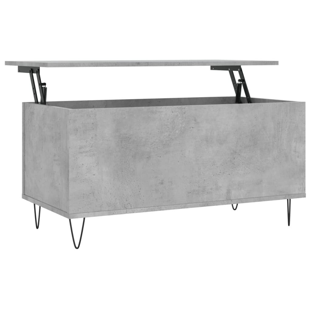 COUCHTISCH Betongrau 90x44,5x45 cm Holzwerkstoff - Grau, Holzwerkstoff (44.5/90/45cm) - furnicato