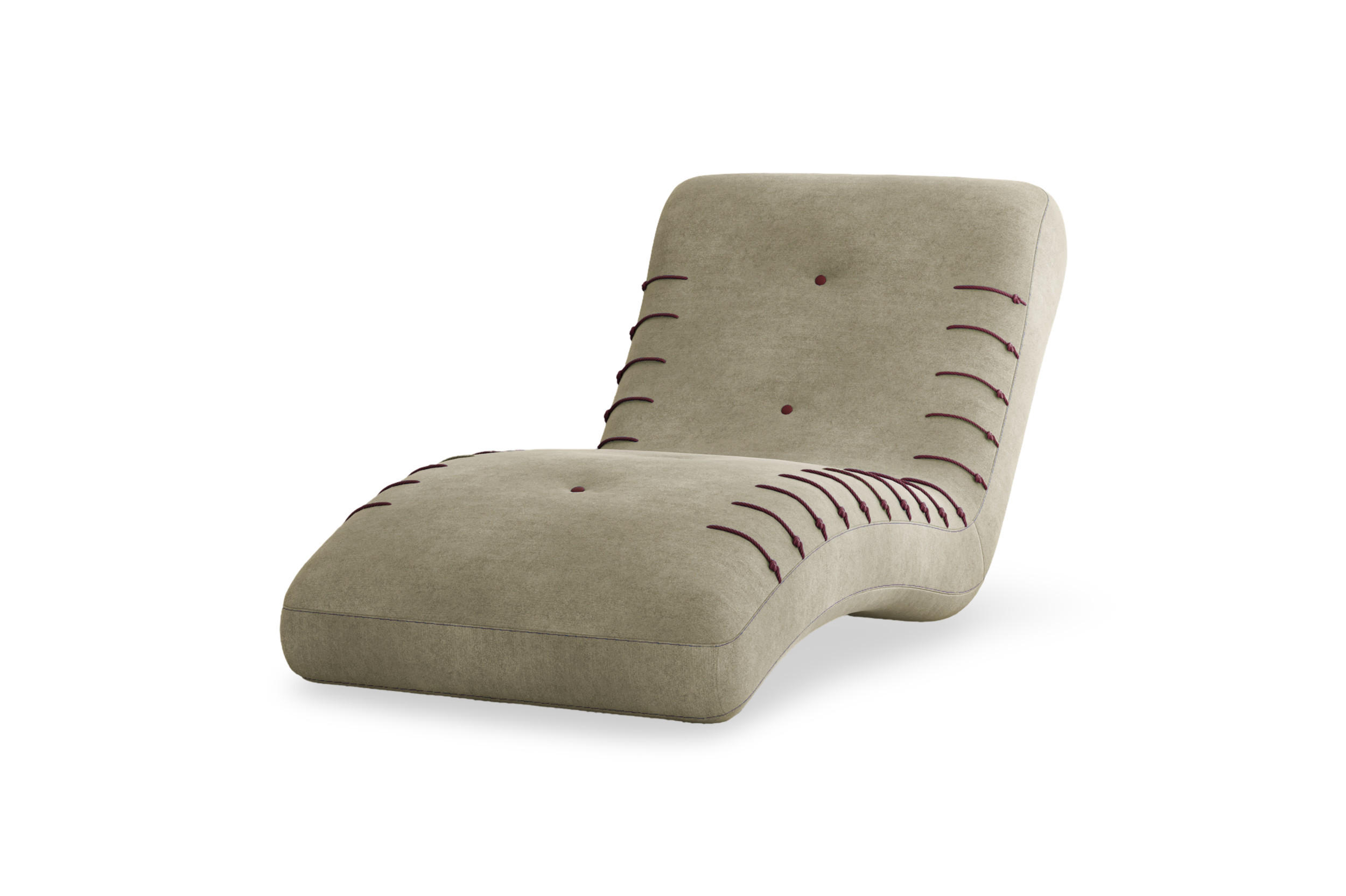 CHAISELONGUE SPLINE - Beige, Holzwerkstoff (83/80/172cm) - Möblo