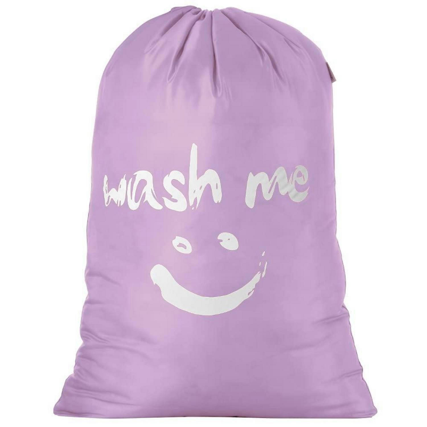 WÄSCHESACK 120 L Violett 61x92 cm - Lila, Textil (63/93/93cm)