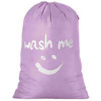 WÄSCHESACK 120 L Violett 61x92 cm - Lila, Textil (63/93/93cm)