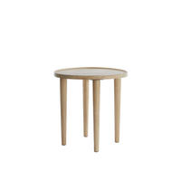 BEISTELLTISCH Qiano Braun Ø49/49 cm - Braun, Holz (49/49/49cm) - Light & Living