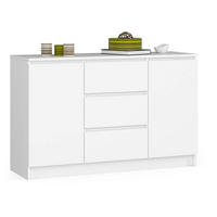 KOMMODE Weiß 120x40x77 cm - Weiß, Holzwerkstoff (120/77/40cm) - Akord