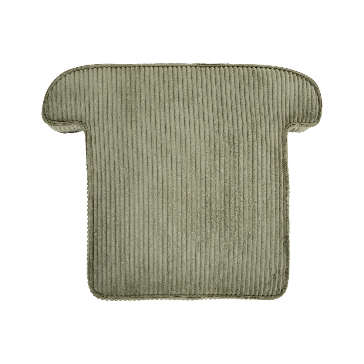 OHRENSESSEL Cord Grün Abson - Braun/Grün, Holz/Textil (77/102/87cm) - Beliani