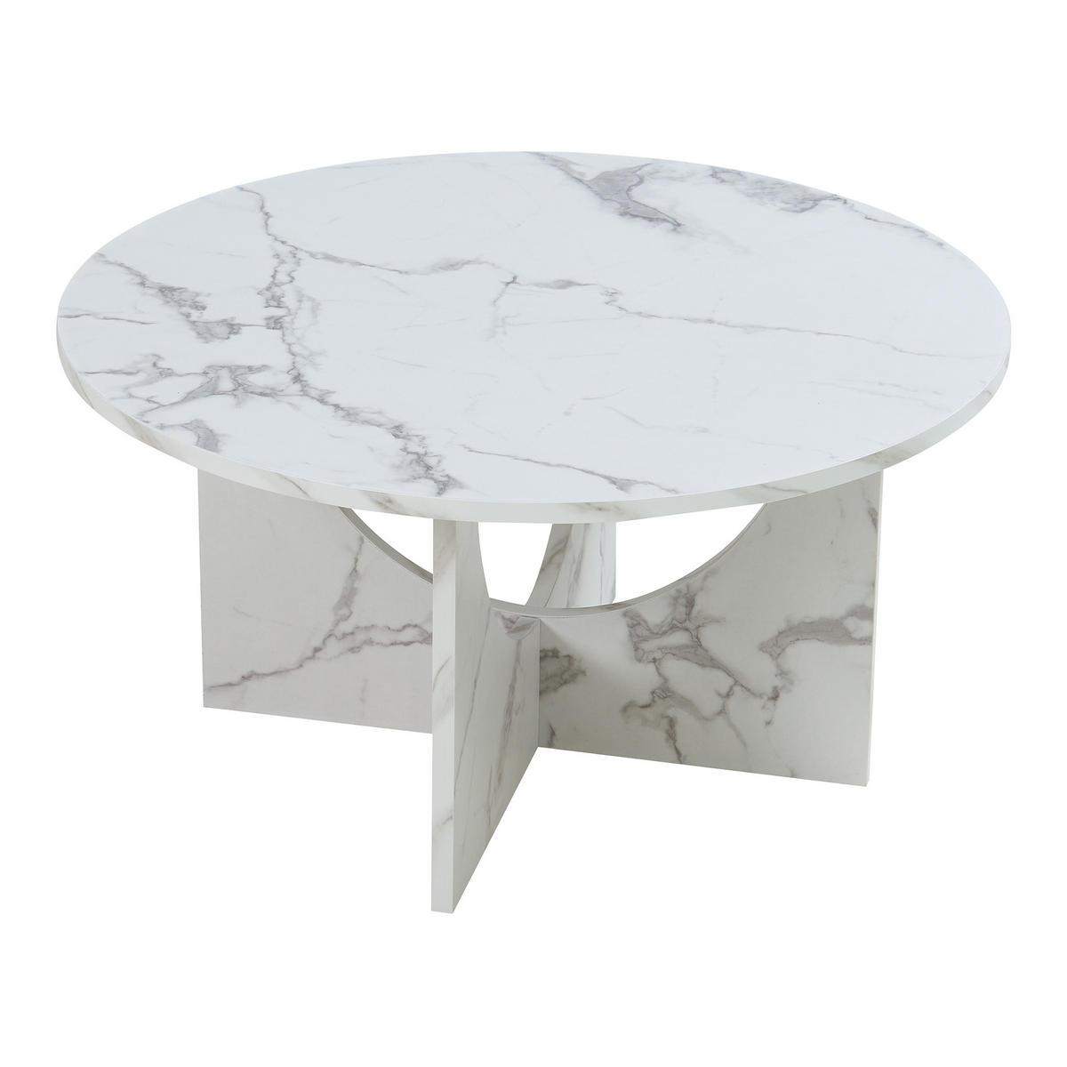 COUCHTISCH Rindal 80/42 cm - Weiß, Holzwerkstoff (80/80/41.5cm) - [en.casa]