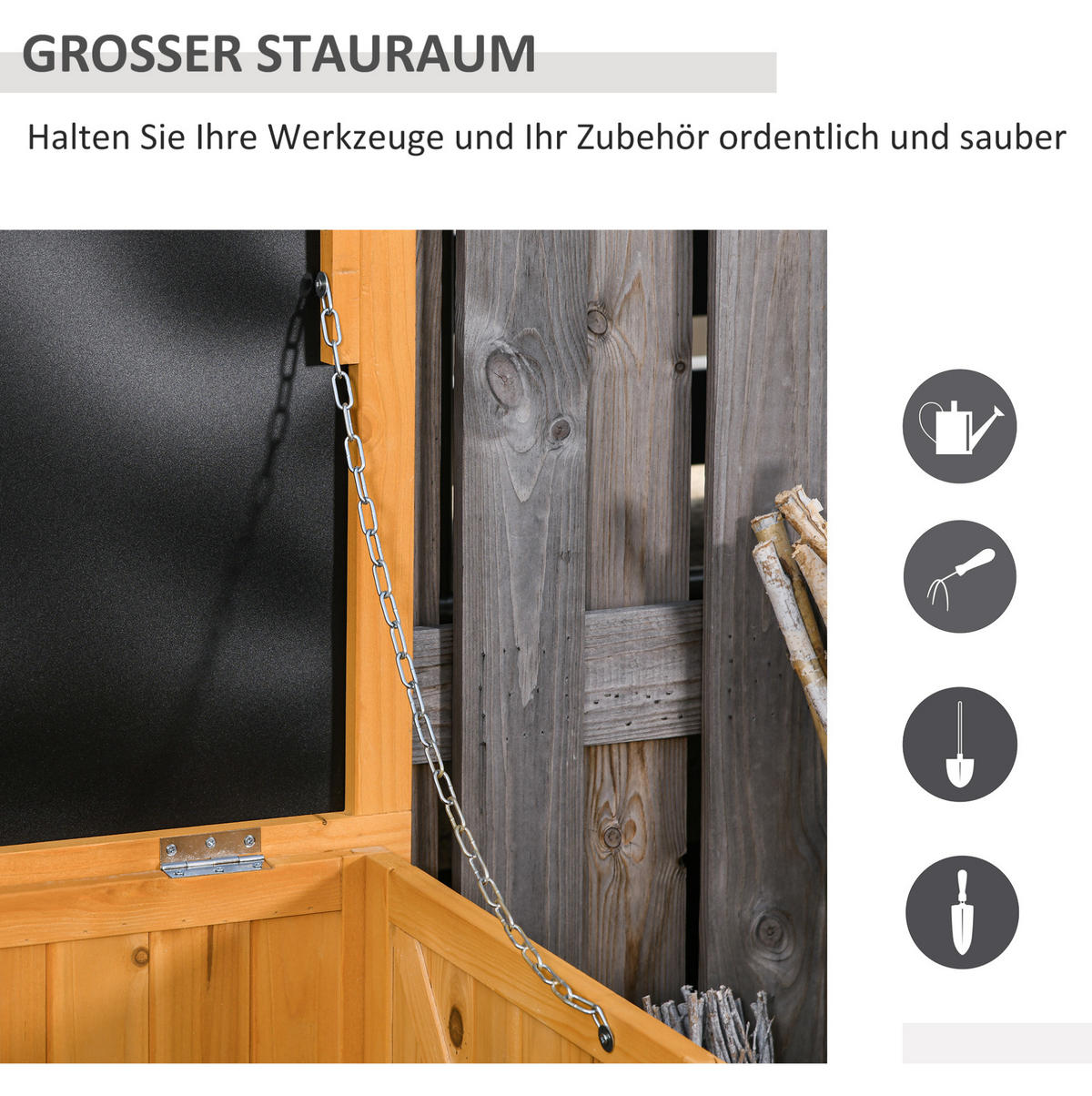 GARTENKOMMODE 127/60/56 cm Gelb aus Holz mit Stauraum - Gelb, Holz (56/60/127cm) - OKMYHOME