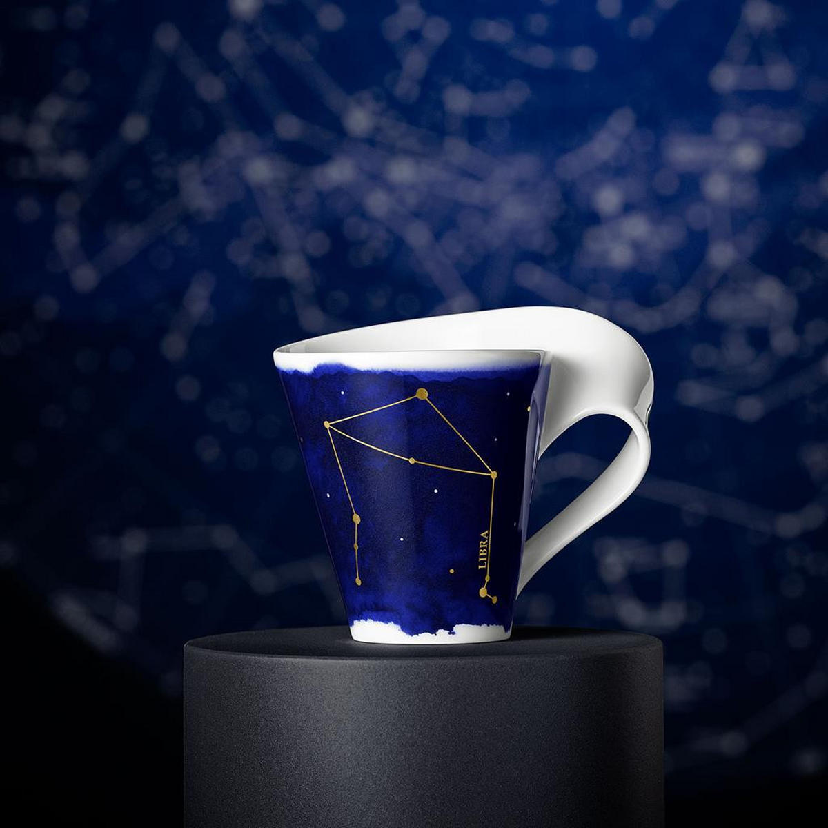 TASSE WAAGE NewWave Stars weiß-blau 300 ml - Blau/Weiß, Keramik (0.3L) - Villeroy & Boch