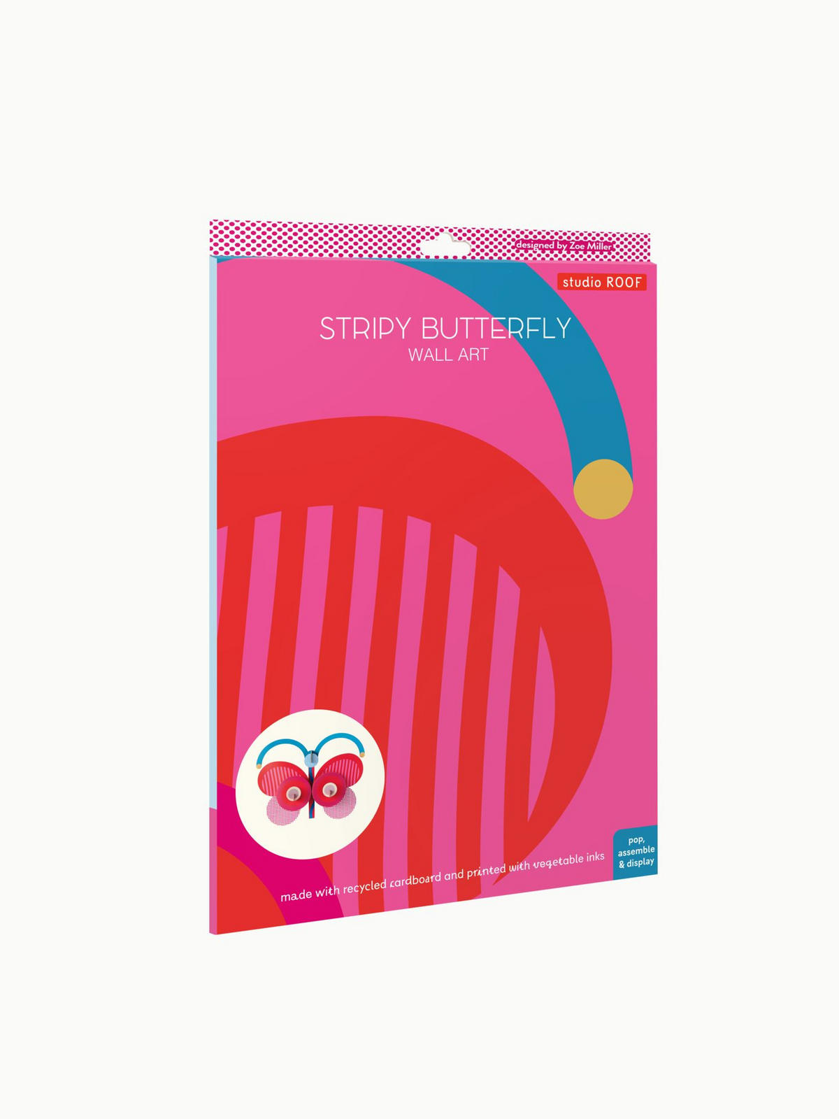 WANDSKULPTUR Bunt 7/21 cm - Multicolor, Wellpappe (7/21/26cm) - Studio Roof