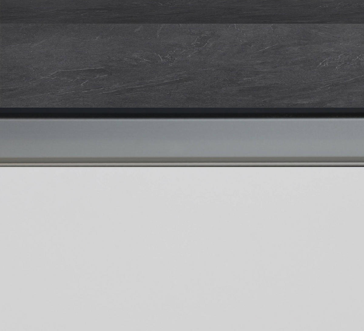 KÜCHENINSEL Glänzendes Weiß, Schiefer 90/155/90 cm - Schieferfarben/Weiß, Holzwerkstoff (155/90/90cm) - DMORA