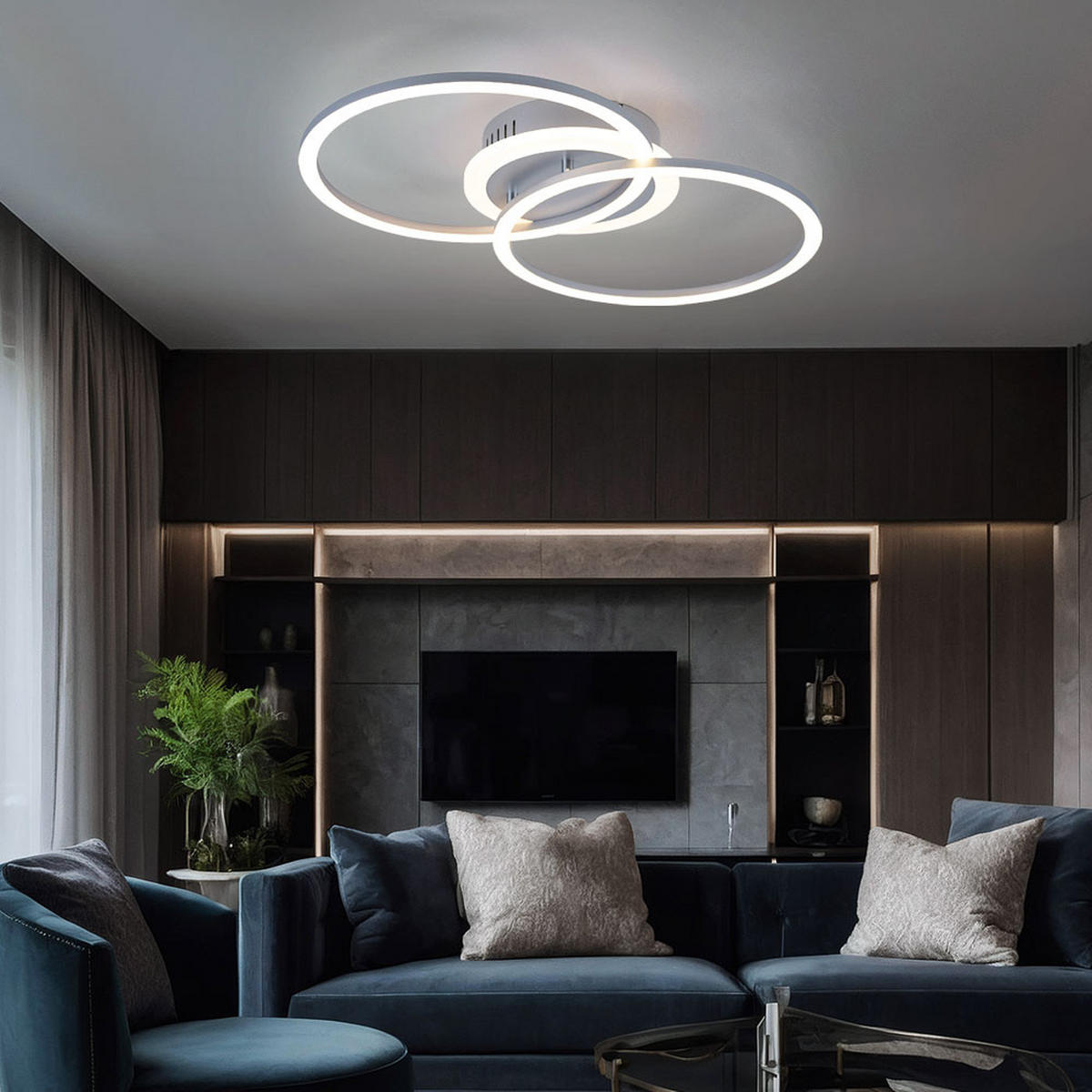 LED DECKENLEUCHTE Venida Silber Metall - Silberfarben, Metall (30/50/7cm)