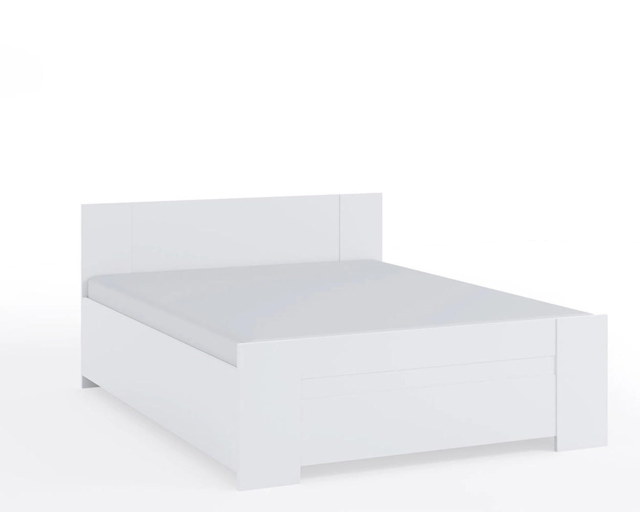 DOPPELBETT Tamiza 160x200 mit lattenrost - Weiß, Holzwerkstoff (160/200cm) - Ravio