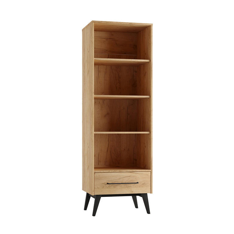 REGÁL NA KNIHY Retro Drevo - hnedá, kompozitné drevo (65/199.6/42.4cm) - Petits-meubles