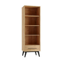 KNJIŽNI REGAL Retro Les - rjava, leseni material (65/199.6/42.4cm) - Petits-meubles