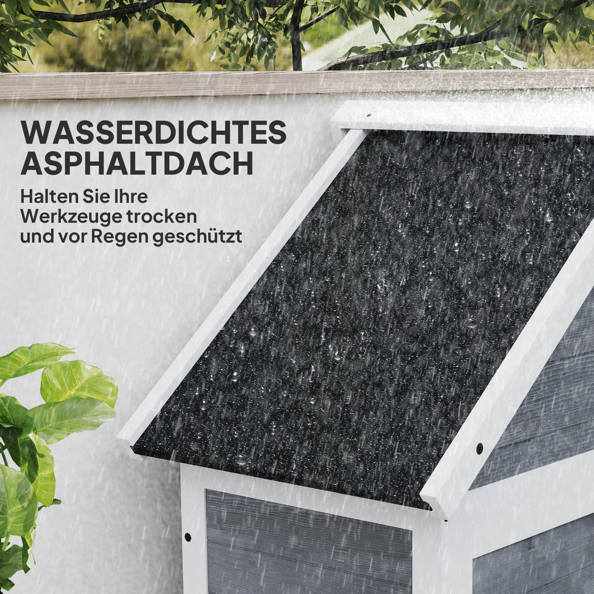 GARTENSCHUPPEN DE-09218 Hellgrau - Hellgrau, Holz (51/182/89cm) - ComfortXL