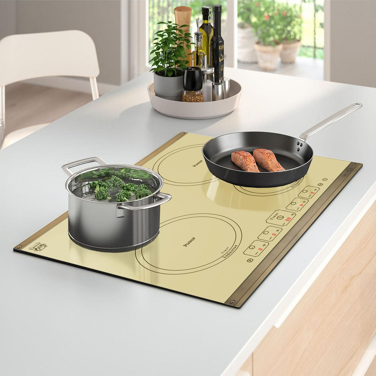 INDUKTIONSKOCHFELD - Beige, Keramik (59/5.5/52cm) - Kaiser Küchengeräte