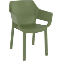 GARTENSTUHL Kunststoff Oliv - Olivgrün, Kunststoff (60/90/65cm) - CLP