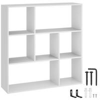 BÜCHERREGAL Tartu,104 x 29 x 107 cm,weiß - Weiß, Holzwerkstoff (104/107/29cm) - tectake