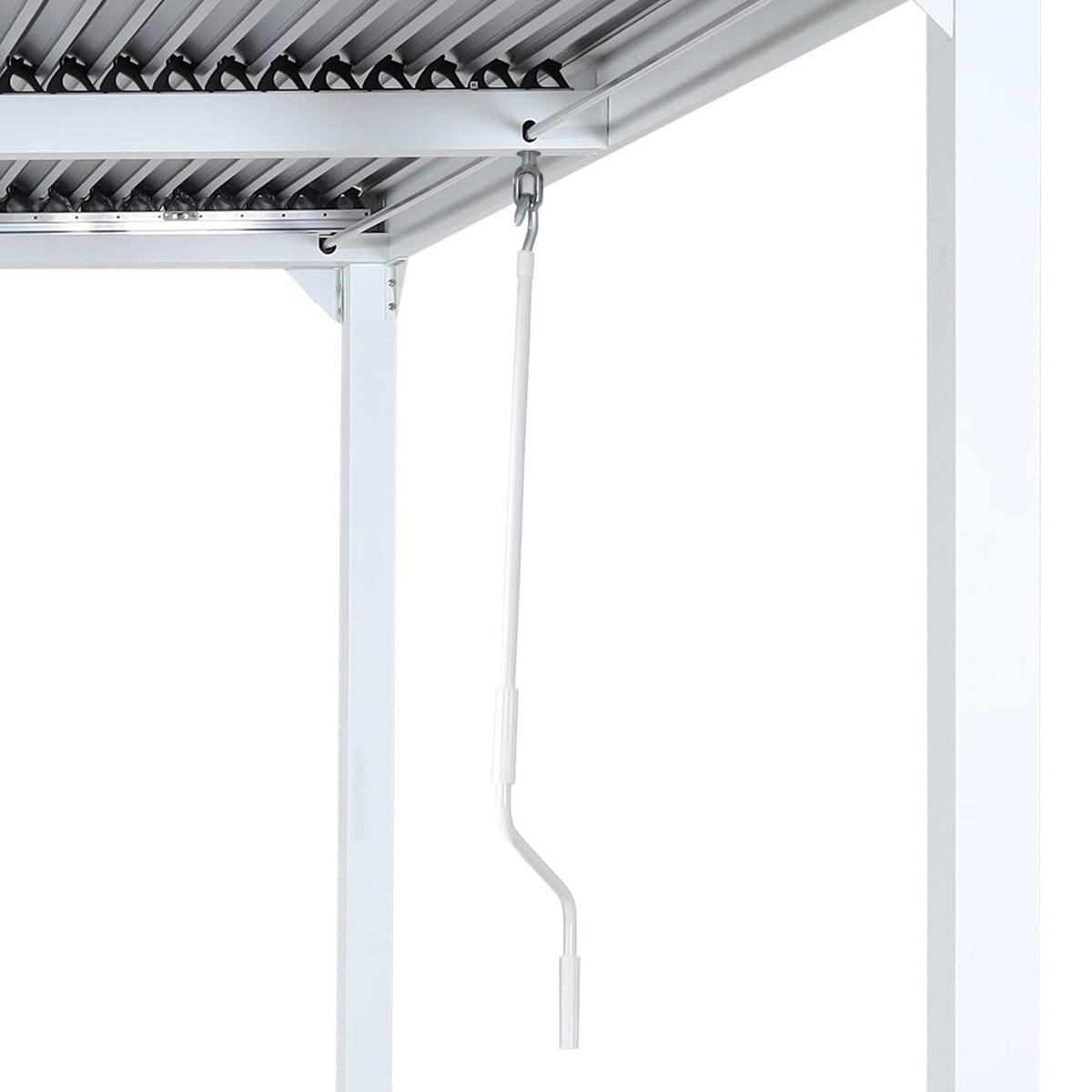PERGOLA 2x Seitenwand für 3x3,7m 224x370x300cm Weiß - Weiß, Metall (370/224/300cm) - BERLINLODGE