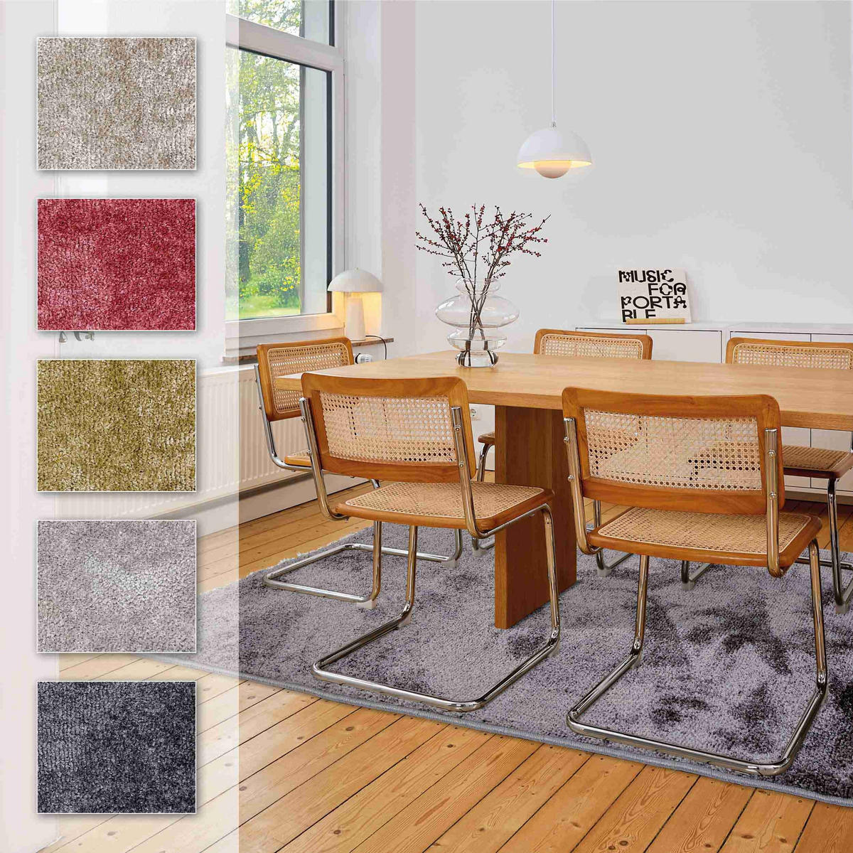 KURZFLORTEPPICH STEVIE - Anthrazit, Textil (160/230cm) - Astra