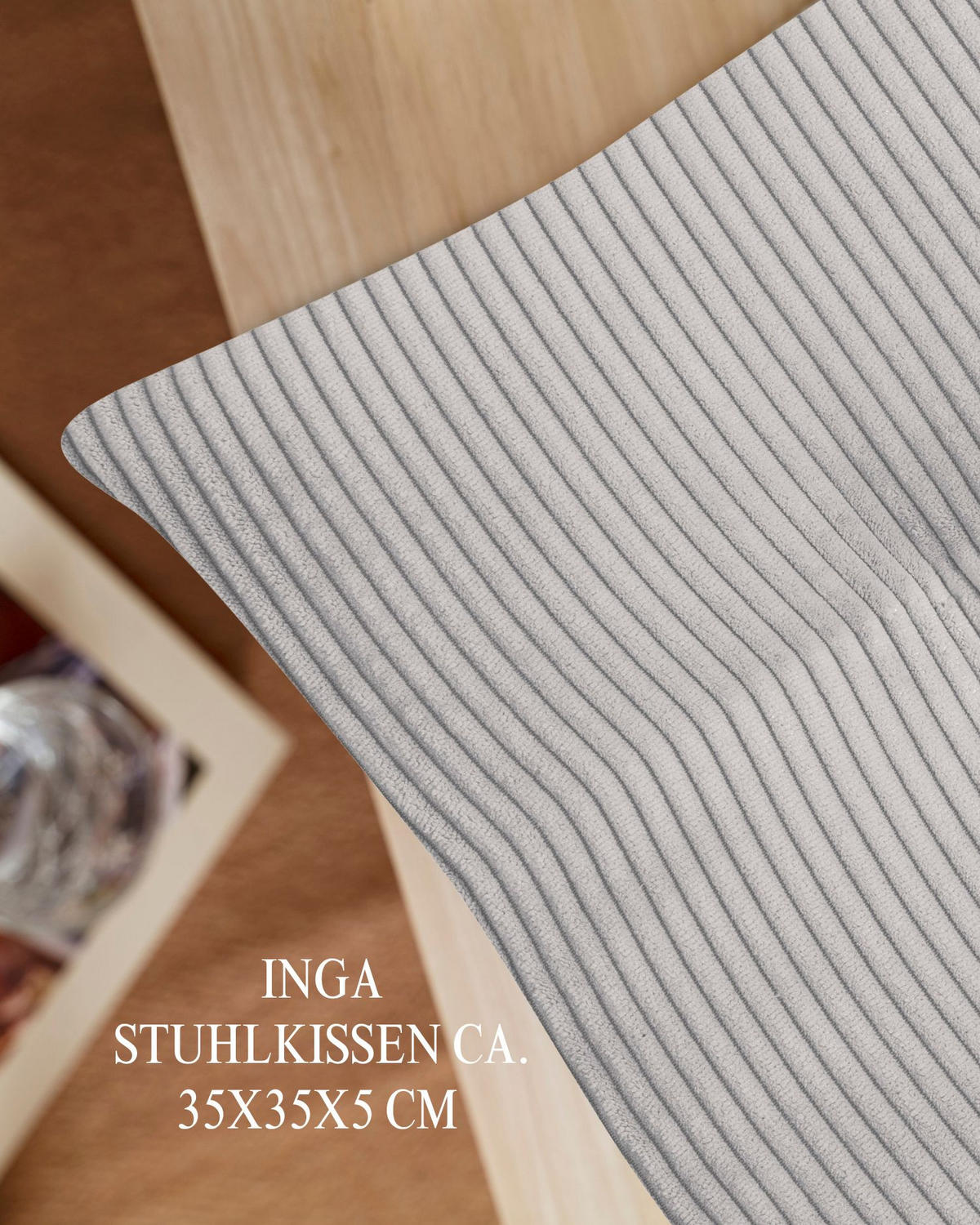 STUHLKISSEN 4er Set Inga - Grau, Textil (35/35/5cm) - Magma Heimtexx