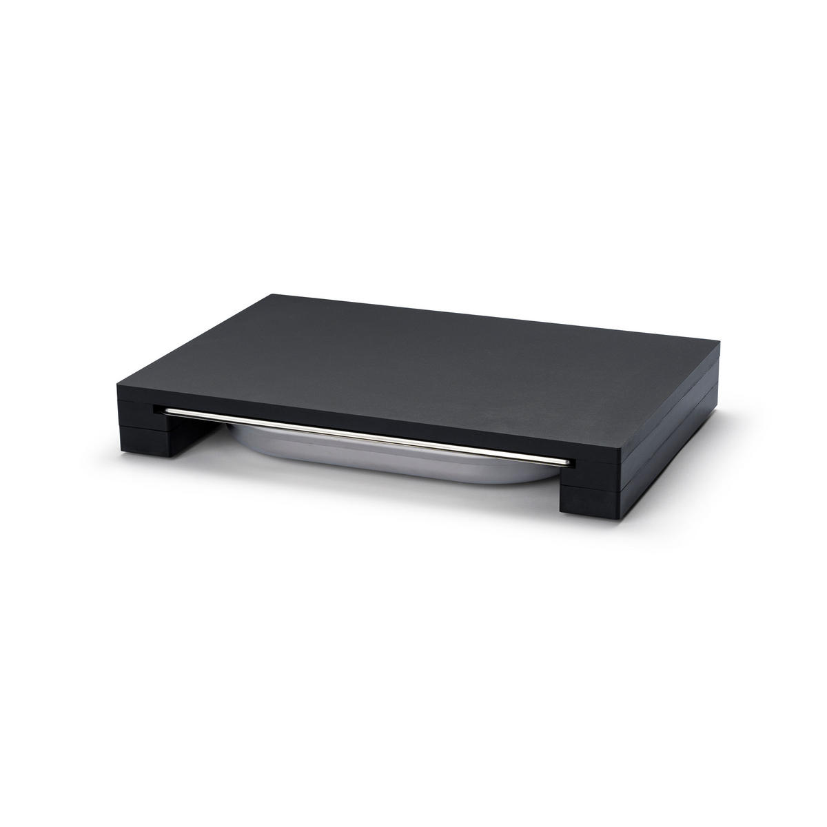 SCHNEIDEBRETT mit Schublade, Duracore, Schwarz, 39 x 27 x 5 cm - Schwarz, Holz (30/40cm) - Continenta