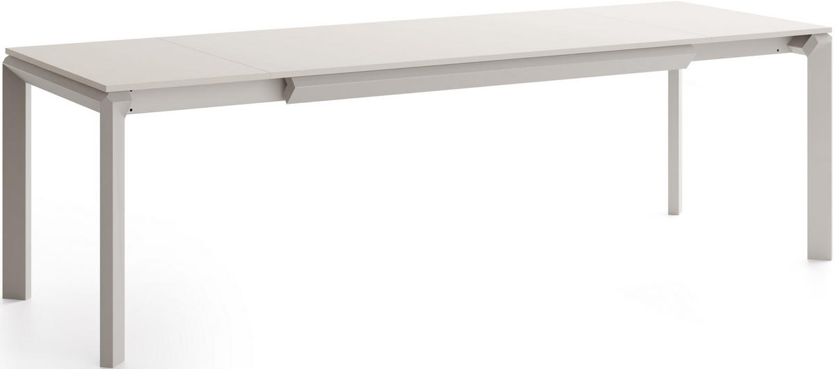 ESSTISCH Elan rechteckig ausziehbar verlängerbar mit Schwarzen Metallbeinen, Kaschmir 180-270/90/76 cm - Kaschmir/Beige, Holzwerkstoff/Metall (90/270/76cm) - WFL GROUP