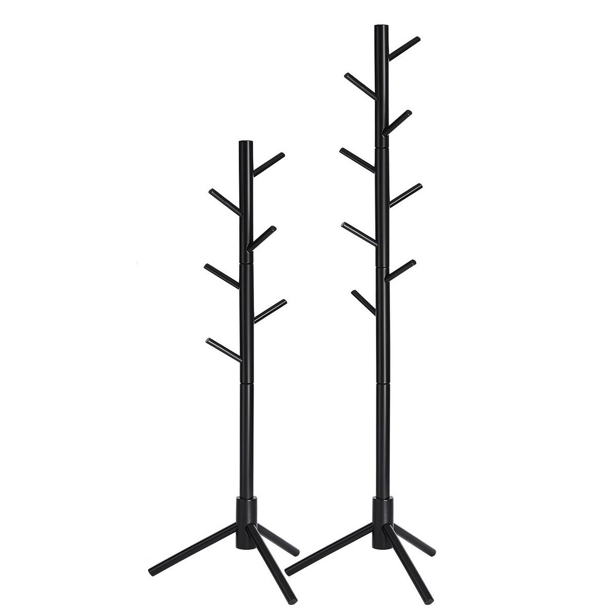 GARDEROBENSTÄNDER Metall schwarz stabil stehend 47x47x175 cm - Schwarz, Metall (47/175/47cm) - Begryf