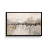 POSTER MIT RAHMEN Moderne Kunst - Abstrakt - Beige 60x40 cm - Beige, Papier (60/40cm) - MuchoWow