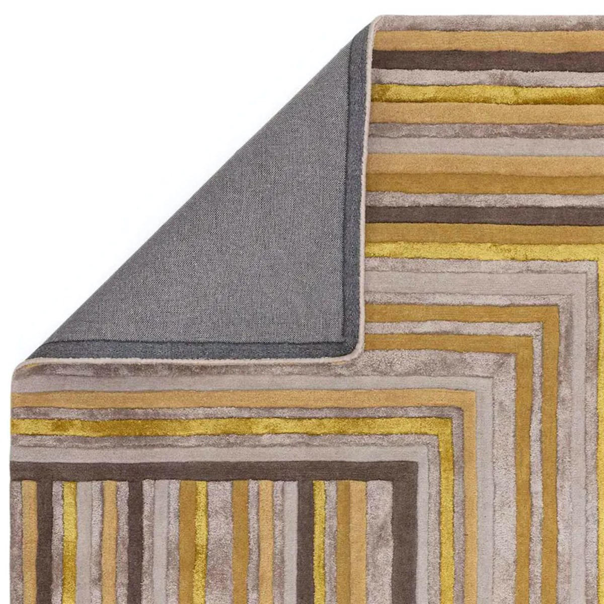 TEPPICH Moderner aus Wolle für Wohn- und Schlafzimmer NETO Gelb 120 x 170 cm - Gelb, Naturmaterialien (120/170cm) - Novatrend