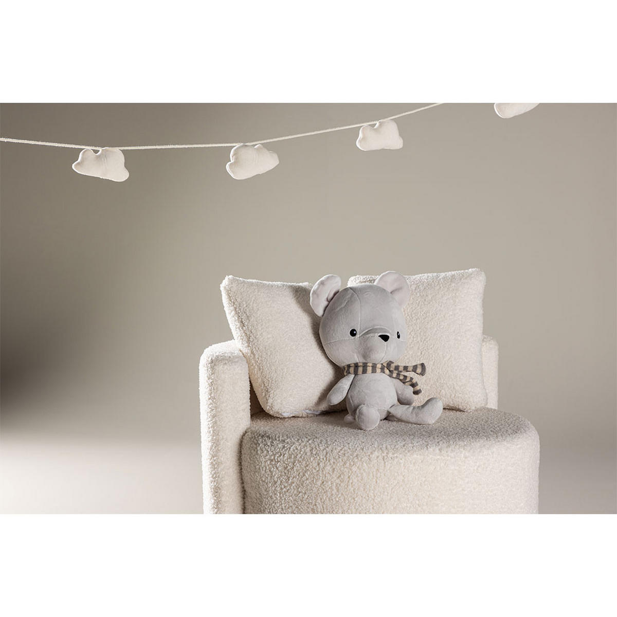SOFFA Kelso för 1 person 59 x 56 x 45 cm – vit - Vit, Textil (59/45/56cm) - ebuy24