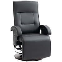 RELAXSESSEL mit Liegefunktion 86 x 66 x 107 cm Schwarz - Schwarz, Kunststoff (66/107/86cm) - HOMCOM