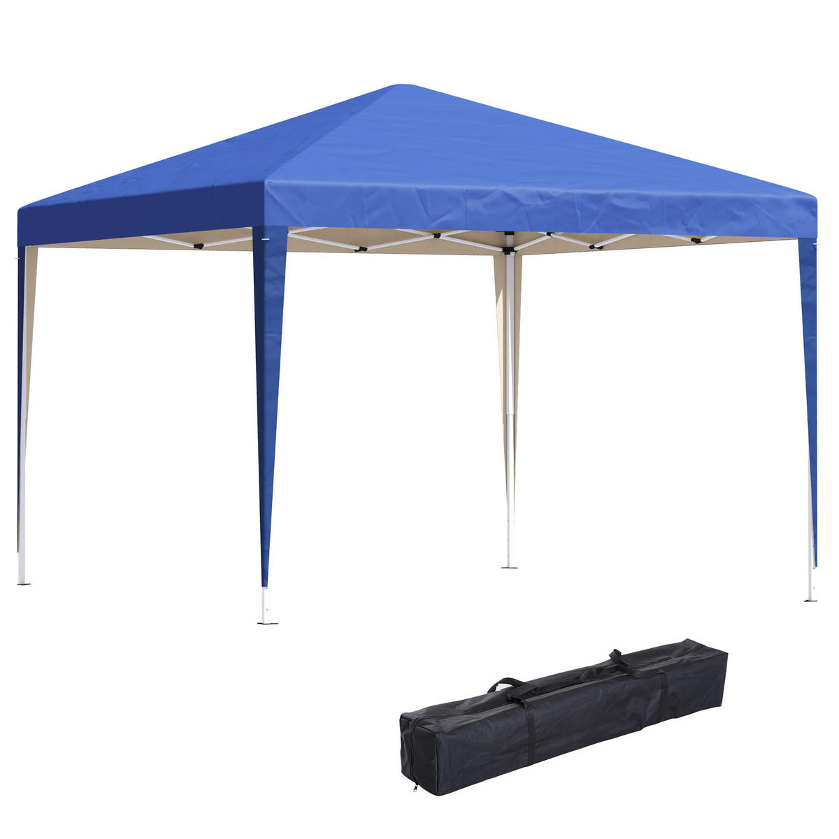 PAVILLON ca.3x3m - Blau, Kunststoff (295/255/295cm) - Outsunny