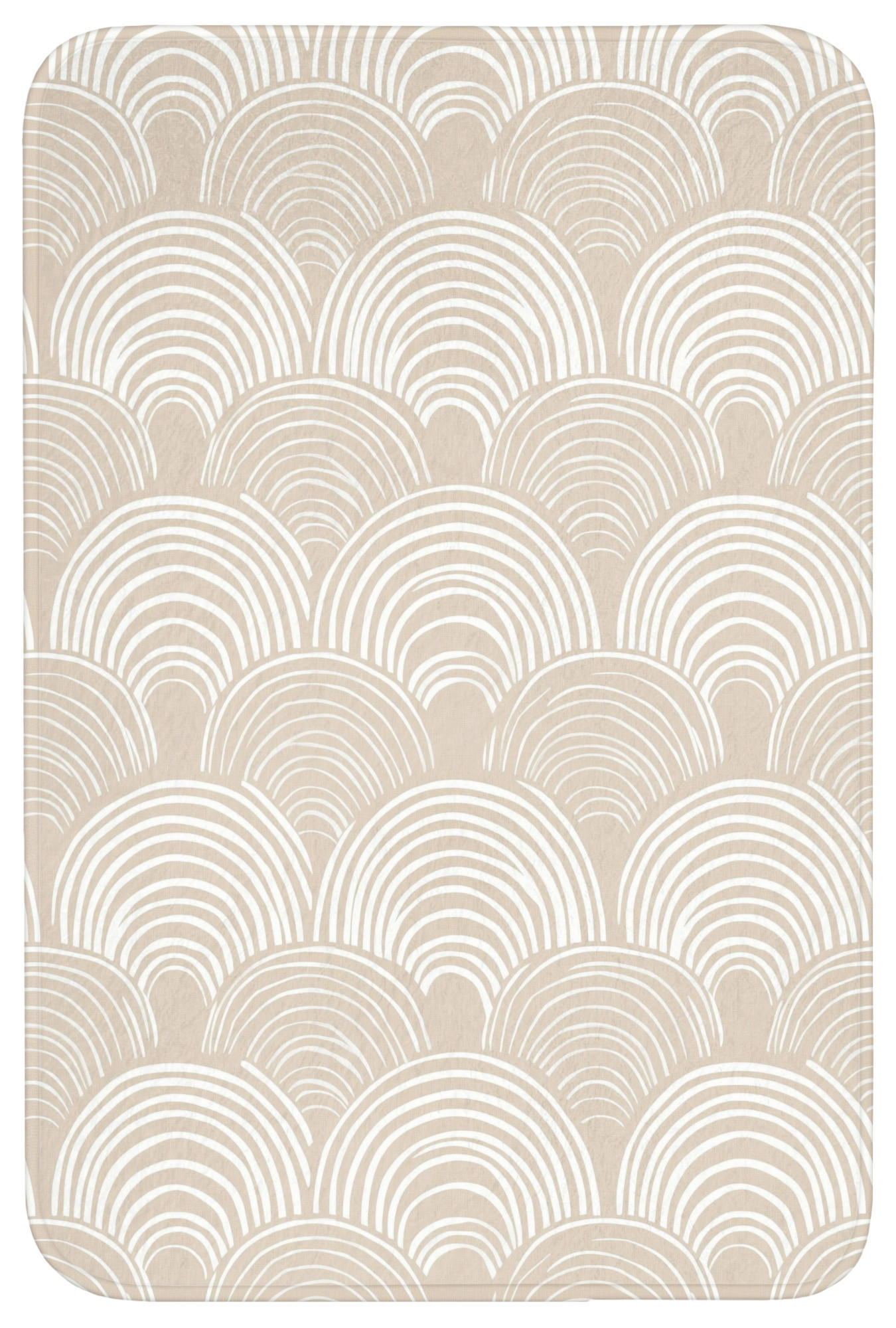 KOUPELNOVÁ PŘEDLOŽKA Vlny - Textura - Béžová 60x90 cm - kašmírová, textil/plast (60/90cm) - OnlyWow