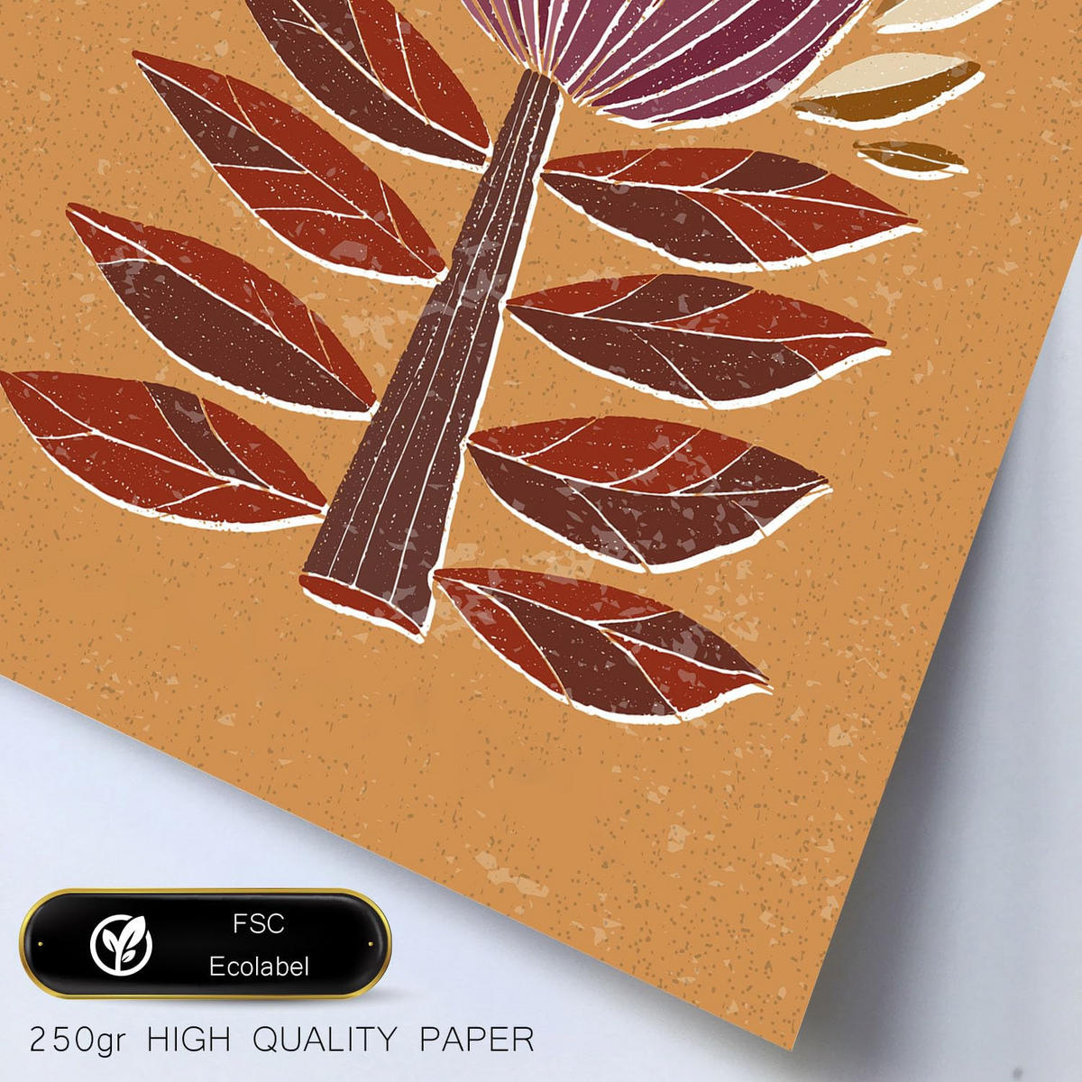 POSTER Set Mit 6 Drucken Von Blumen In Der Sammlung Ethnischere Ästhetische Dekorative Rahmen Für Ihr Zuhause Wandkunstdruck A3 & A4 Schwarzer Rahmen - Schwarz, Papier (29/3cm) - Nacnic