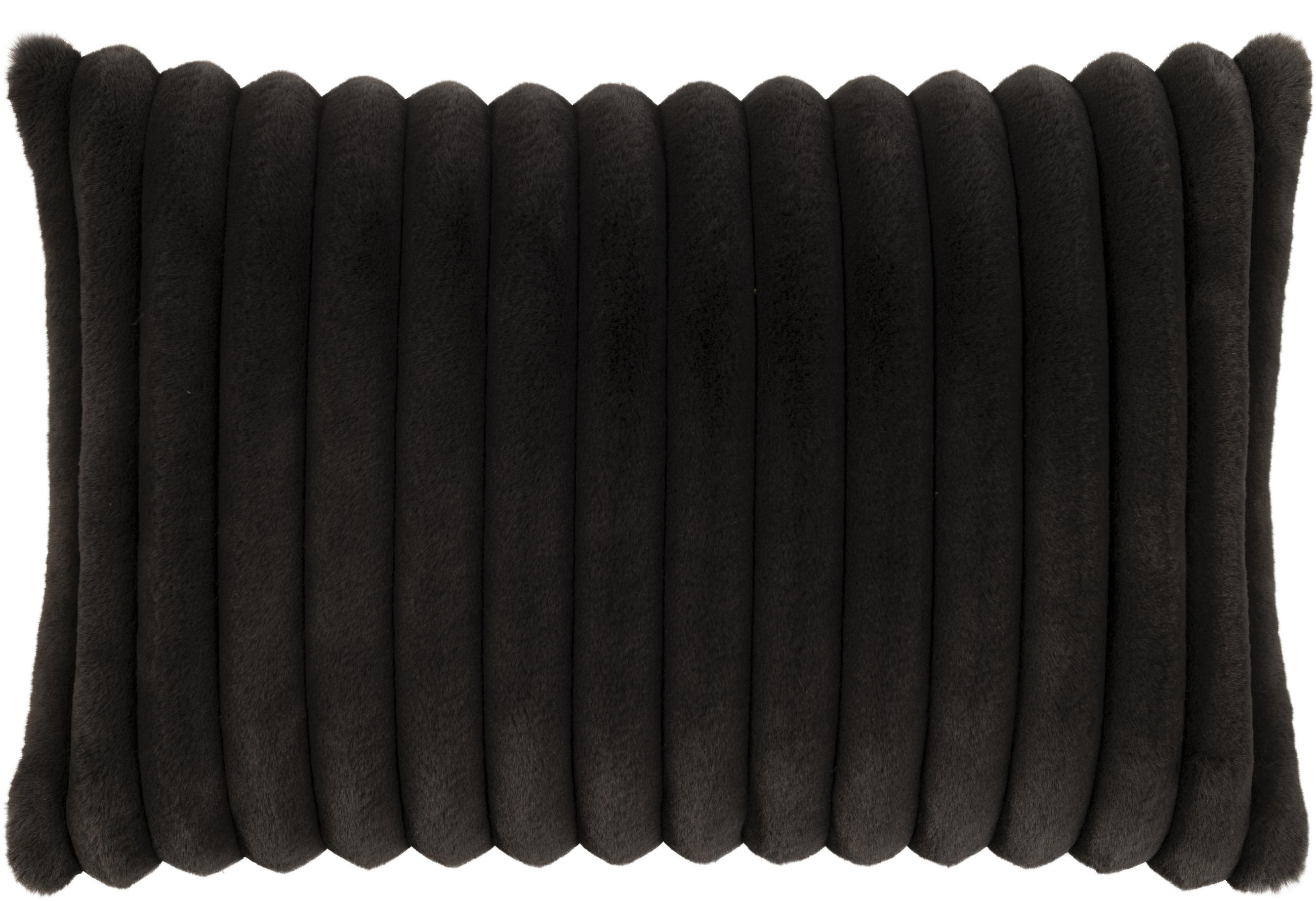 KISSENHÜLLE Raya Streifen Look anthrazit - Anthrazit, Textil (40/60cm) - Magma Heimtexx