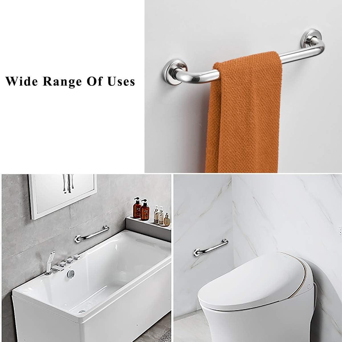 HALTEGRIFF Edelstahl 30 cm Für Badewanne und Toilette - Silberfarben, Metall (2.5/2.5/33cm)