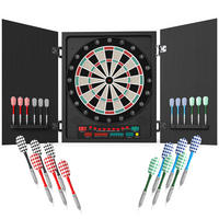 DARTSCHEIBE DE-18827 27 Spiele, 202 Variationen Schwarz - Schwarz, Kunststoff (6/57/51cm) - ComfortXL
