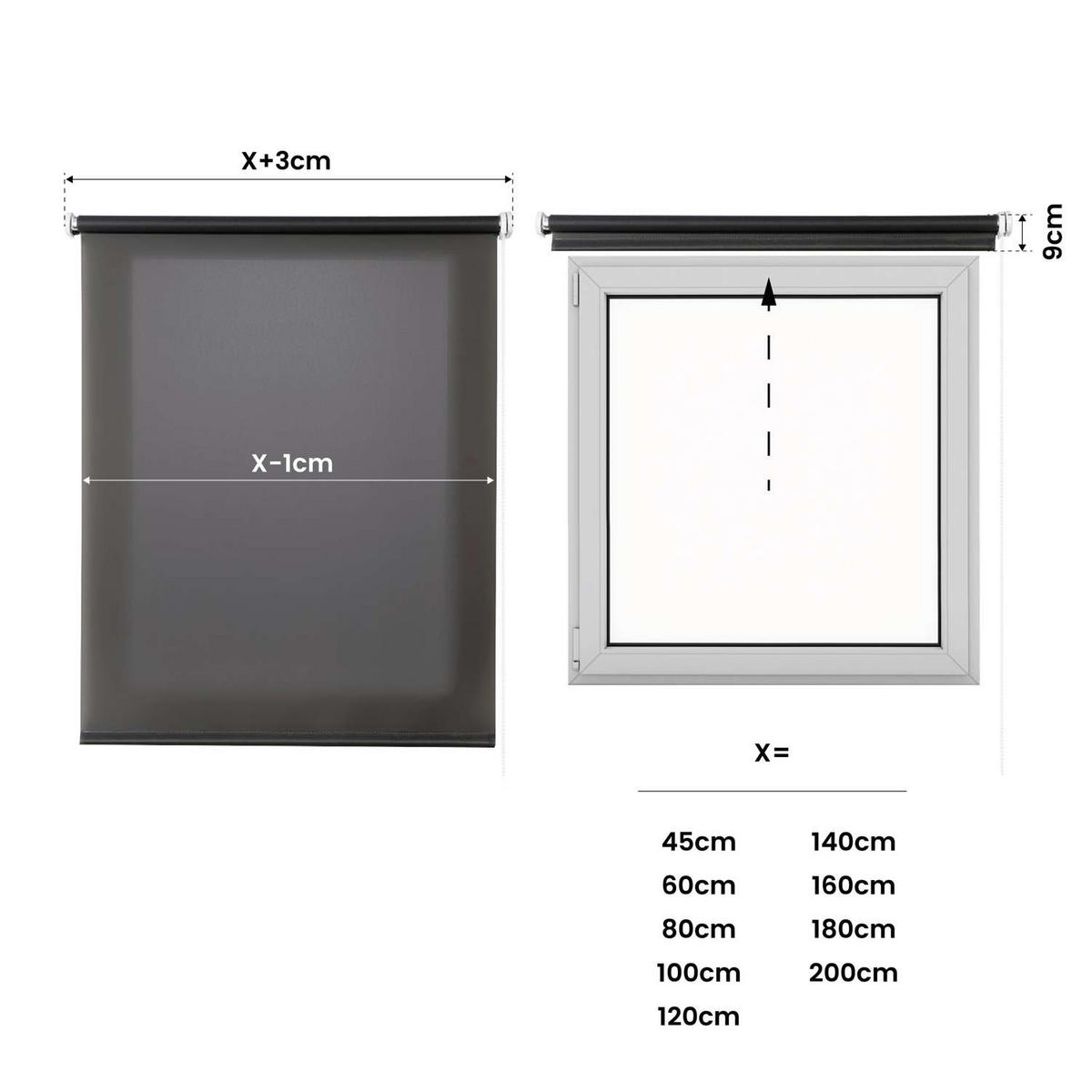 ROLLO Grau, 160 cm x 180 cm - Grau, Kunststoff (160/180cm) - STORESDECO