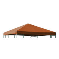 ERSATZDACH für Pavillons 3x3m, Pavillondach Toro, Wasserdicht, Farbe: Terracotta - Braun, Kunststoff (300/0.3/300cm) - TPFGarden