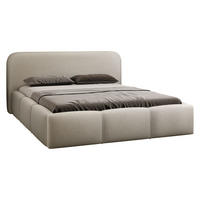 POLSTERBETT Stokre - Beige/Schwarz, Holz/Holzwerkstoff (180/200cm) - MIRJAN24