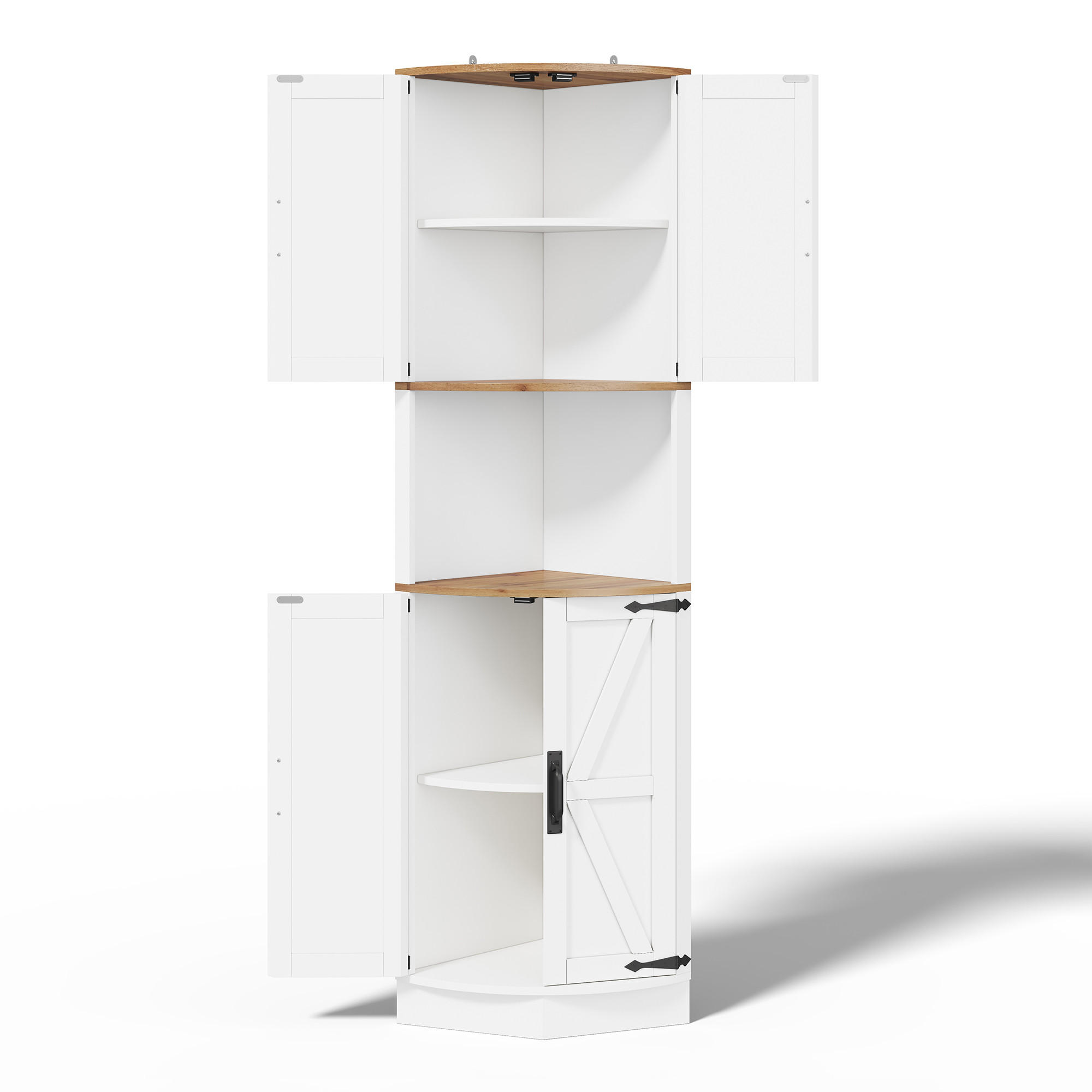 SIDEBOARD 56/39.5/180 cm Weiß mit 5 Staufächer und Kippschutzvorrichtung - Weiß, Holz (39.5/180/56cm) - Oxeza