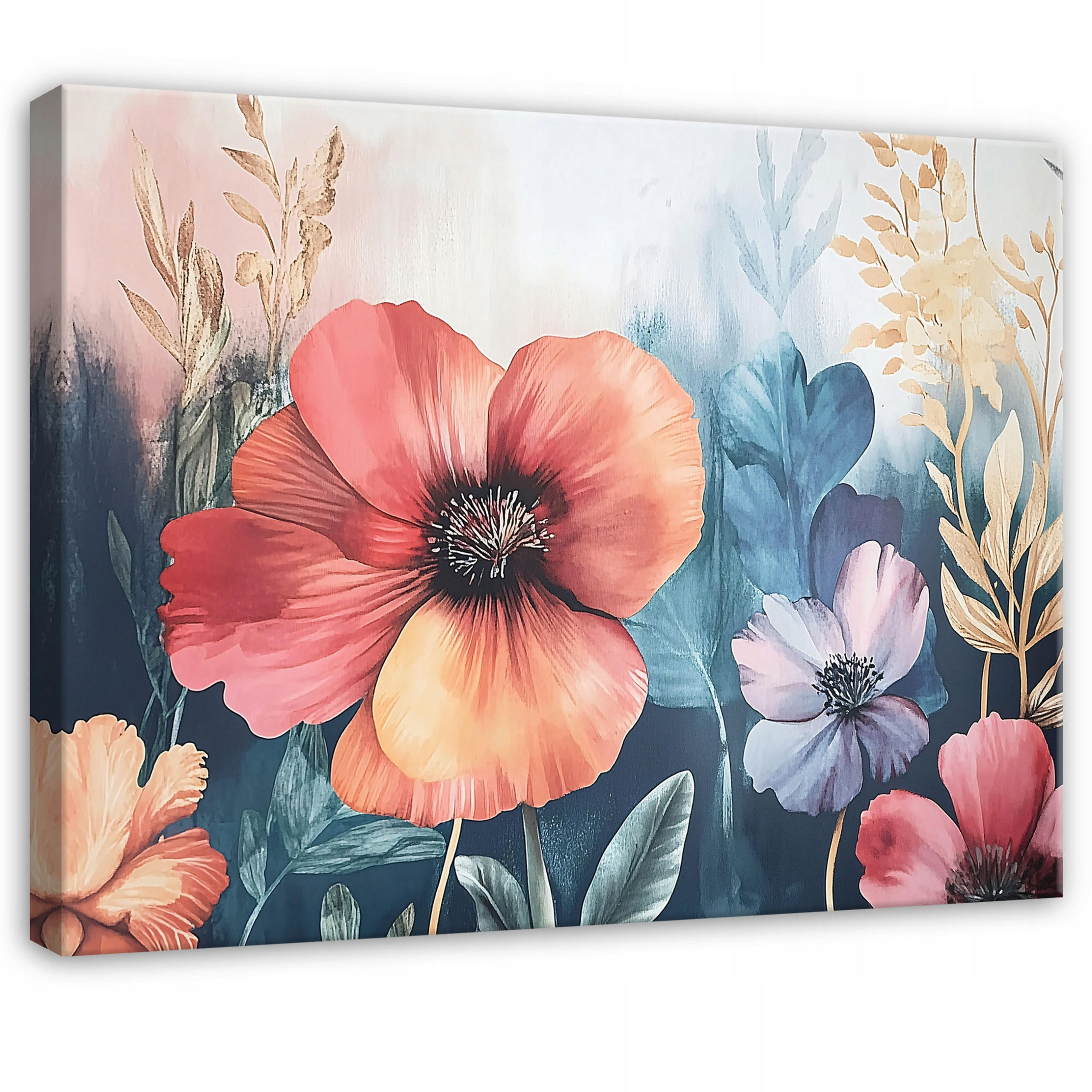 BILDER Blumen Wiese Bunt Modern Wohnzimmer 60x40 - Multicolor, Holzwerkstoff (60/40cm) - Wallarena