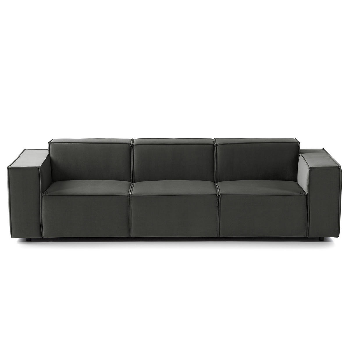 3-SITZER SOFA - Grau, Textil (260/70/96cm) - home24