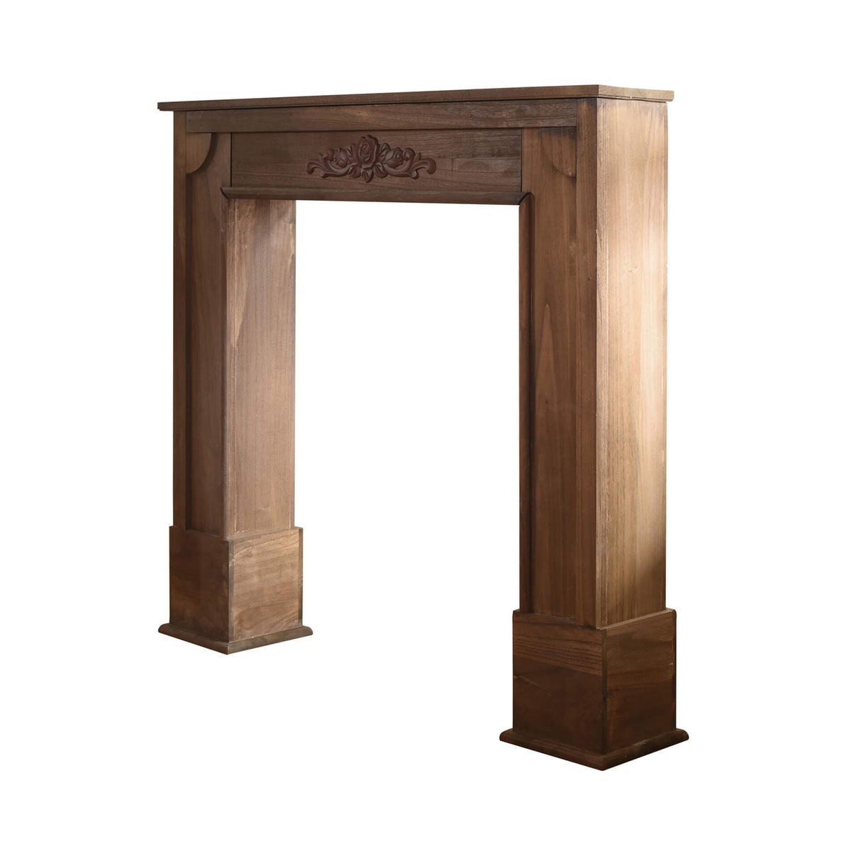 KAMINUMRANDUNG Braun 21/105/100 cm - Braun, Holz (21/100/105cm) - Mobili Rebecca