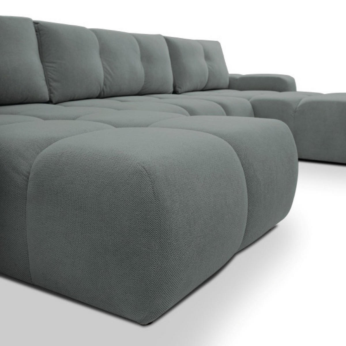 ECKSOFA Popiel Curio 93 Mit Schlaffunktion - Grau, Textil (359/177cm) - Sepro Meble